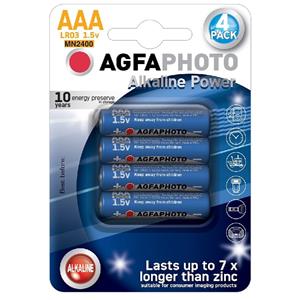 AgfaPhoto Power, alkalická batéria LR03 (AAA) 4 ks, blister