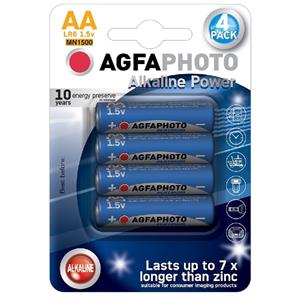 AgfaPhoto Power, alkalická batéria LR06 (AA) 4 ks, blister