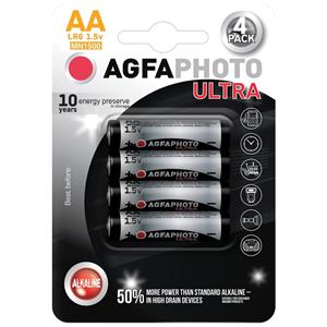 AgfaPhoto Ultra, alkalická batéria LR06 (AA) 4 ks, blister