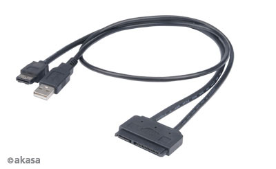 AKASA AK-CBSA03-80BK Flexstor ESATA Cable 2.5"" SATA HDD