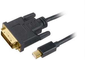 AKASA kábel miniDipIayPort na DVI M/M, prepojovací 1,8m