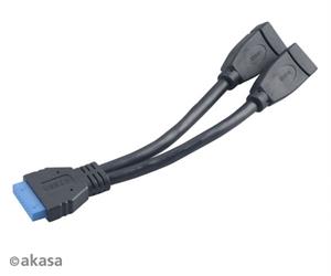 Akasa USB3.0  interný kábel, 0.15m