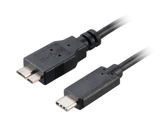 Akasa USB3.1C-microUSB3.0 kábel M/M, 1.0m, prepojovací