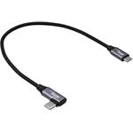 Akyga kábel USB-C 60W, 0,3m, čierny
