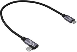 Akyga kábel USB-C 60W, 0,3m, čierny