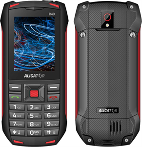 ALIGATOR R40 eXtremo, Dual SIM, čierno-červený