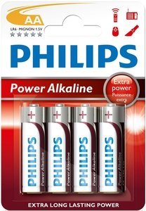 Alkalická batéria Philips PowerLife AA 4 ks