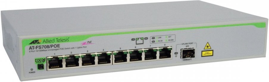 Allied Telesis AT-FS708/POE, 8xFE