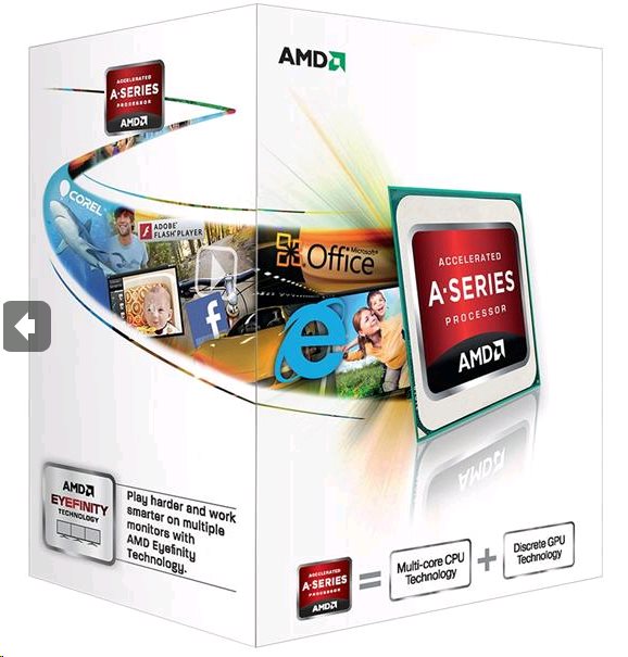 AMD, A4-4000 Processor BOX, soc. FM2, 65W, Radeon TM HD 7480D