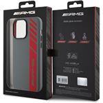 AMG Liquid Silicone Vertical Logo MagSafe kryt pre iPhone 15 Pro Max, sivý