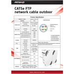 Amiko kábel, cat. 5e, FTP drôt, na metre 1,0m, outdoor, čierny