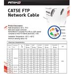 Amiko kábel, cat. 5e, FTP drôt, na metre 1,0m, sivý