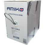 Amiko kábel, cat. 6, FTP drôt, na metre, 1,0m sivý