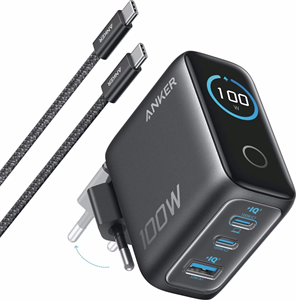 Anker 100W nabíjačka, 2xUSB-C, 1xUSB-A, čierna