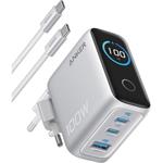 Anker 100W nabíjačka, 2xUSB-C, 1xUSB-A, strieborná