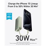 Anker 545 10000mAh, 30W powerbanka s káblom USB-C, zelená