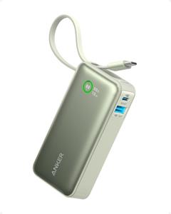 Anker 545 10000mAh, 30W powerbanka s káblom USB-C, zelená