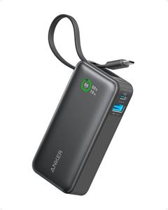 Anker 545 powerbanka, 10000mAh, 30W, USB-C kábel, čierna
