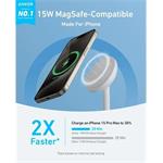 Anker MagGo A25X1, 15W, bezdrôtový nabíjací stojan, biely