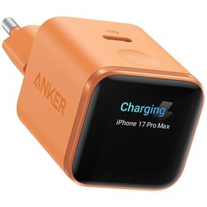 Anker Nano 45W, nabíjačka so smart displejom, 1xUSB-C, oranžová