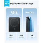 Anker Nano 5000mAh, bezdrôtová powerbanka, 20W, čierna