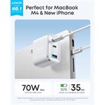 Anker Nano 70W nabíjačka, 2xUSB-C, 1xUSB, čierna