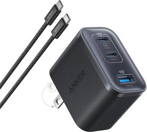 Anker Nano 70W nabíjačka, 2xUSB-C, 1xUSB, čierna