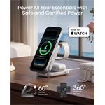 Anker Prime Qi2.2 25W, bezdrôtová nabíjačka 3v1, biela
