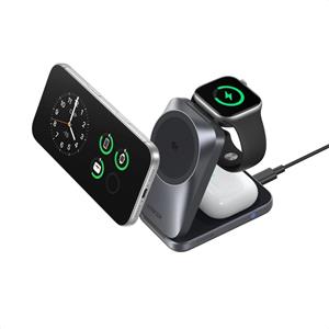 Anker Prime Qi2.2 25W, bezdrôtová nabíjačka 3v1, čierna
