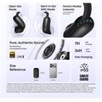 Anker soundcore AeroFit 2 Pro, bluetooth slúchadlá, čierne