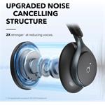 Anker soundcore Space One, bluetooth slúchadlá, čierne