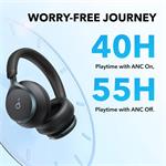 Anker soundcore Space One, bluetooth slúchadlá, čierne