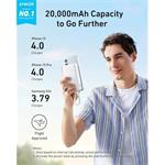 Anker Zolo 20000mAh, 22,5W powerbanka s káblom, USB-C, biela