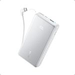 Anker Zolo 20000mAh, 22,5W powerbanka s káblom, USB-C, biela