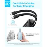 Anker Zolo 20000mAh, 45W powerbanka s káblom, 2xUSB-C čierna