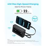 Anker Zolo 20000mAh, 45W powerbanka s káblom, 2xUSB-C čierna
