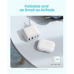 Anker Zolo 50W, nabíjačka 2xUSB-C, 2xUSB, biela