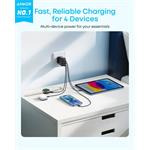 Anker Zolo 50W, nabíjačka 2xUSB-C, 2xUSB, čierna