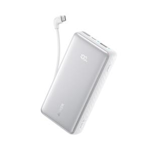 Anker Zolo powerbanka,10000mAh, 22,5W s káblom USB-C, biela