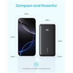 Anker Zolo powerbanka,10000mAh, 22,5W s káblom USB-C, čierna