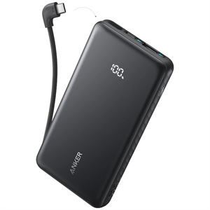 Anker Zolo powerbanka,10000mAh, 22,5W s káblom USB-C, čierna