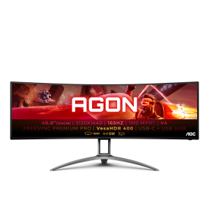 AOC AG493UCX2 49"W VA LED 5120x1440 80 000 000:1 4ms 550cd 2xDP 2xHDMI USB-C(65W) 165Hz repro