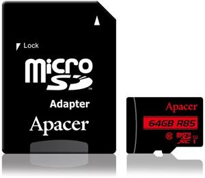 Apacer 64GB microSDXC, Class 10 + adaptér