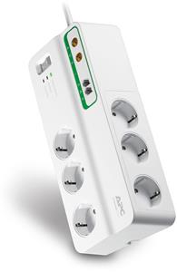 APC Home/Office SurgeArrest prepäťová ochrana 6 zás. + Phone & Coax Protection, 3m prívodný kábel