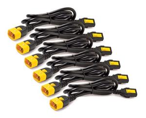 APC kábel sieťový 230V k PC predlžovací M/F 1,2m čierno-žltý 6 ks