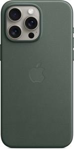Apple FineWoven kryt vs podporou MagSafe pre iPhone 15 Pro Max, Evergreen