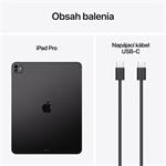 Apple iPad Pro 11", Wi-Fi + Cell, 256GB, štandardné sklo, čierny (2024)