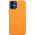 Apple kožený kryt s MagSafe pre Apple iPhone 12 mini, oranžovo-žltý
