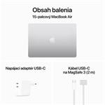 Apple MacBook Air 15", M3, 16GB, 512GB, strieborný