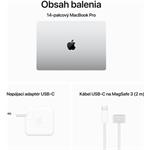 Apple MacBook Pro 14, MR7J3SL/A, strieborný